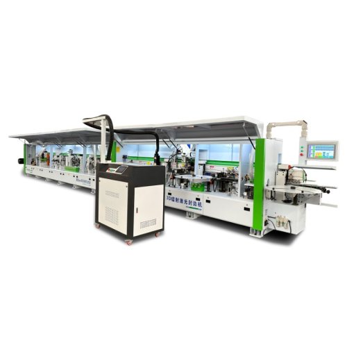 LW-988PUR-J laser edge banding machine with synchronous side hole plate furniture high-end door panel processing