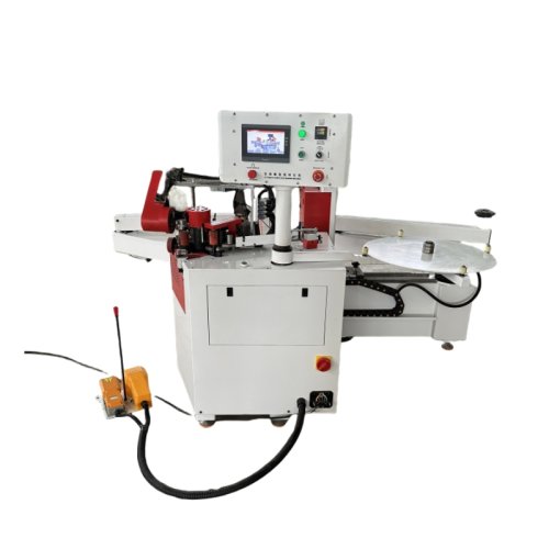 QDLW Double-station rocker arm curved straight line special-shaped edge banding and trimming machine automatic